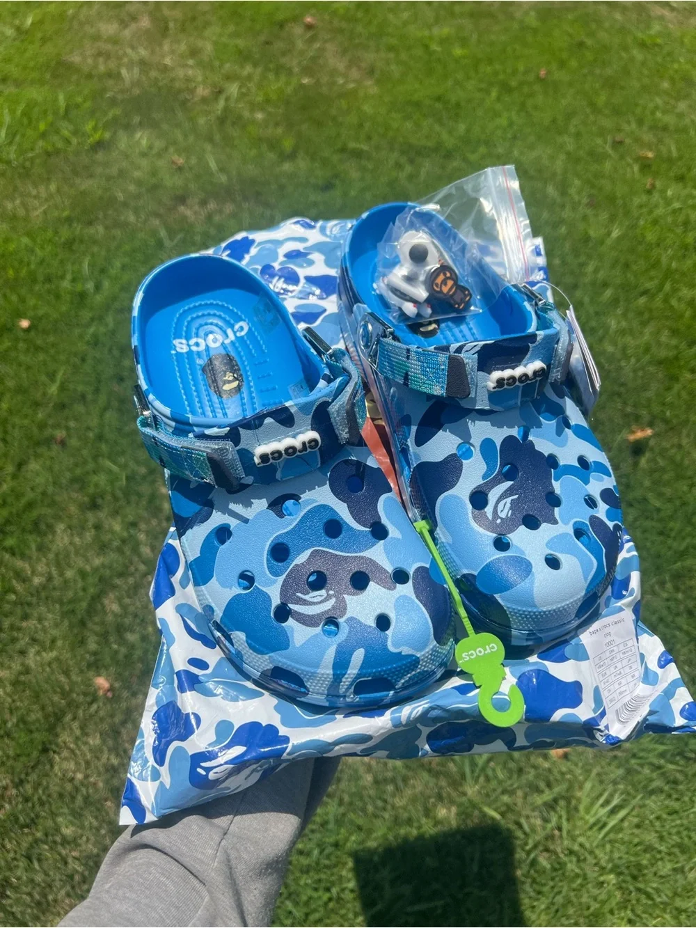 Blue Bape Crocs